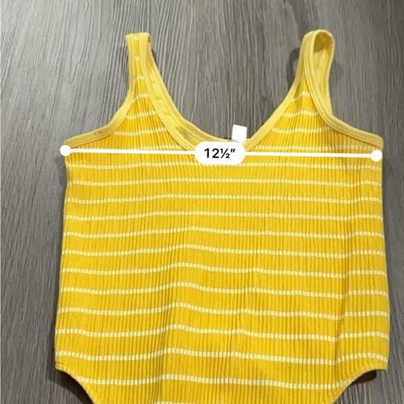 Urban Outfitters Out From Under Yellow & White Striped Thong Bodysuit Size M/L - Picture 10 of 11